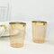 25 Crystal Amber Gold Gold 10 oz Plastic Cups Gold Rim Party Events Decorations